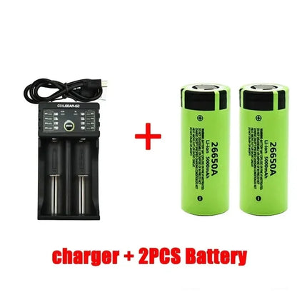 100% Original 26650 3.7V 5000mAh 50A Power Lithium Ion Battery 26650A, Geeignet Für LED Taschenlampe rechargeable battery