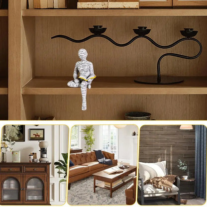 Resin Scholar's Decoration Creative Reading Art Design Modern Home Office Bookshelf TV Cabinet Accessories Desk Ornaments Gifts