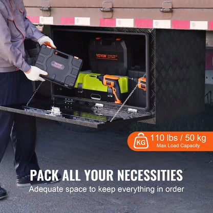 Underbody Aluminum Truck Tool Box 48 x 17 x 18 Trailer RV Tool Storage