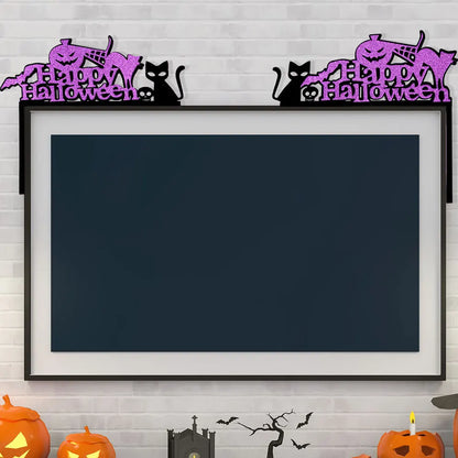 Halloween Door Frame Decoration,Bats,Pumpkins,Spider Webs,Door and Window Corner Sign, Halloween Home Decor,corner Stickers 2024