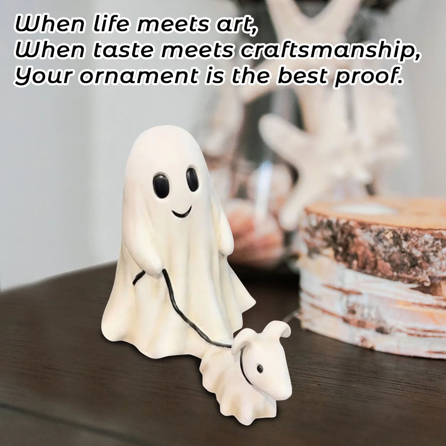 2024 Fashion Halloween Decoration Creative Dog Walking Ornaments Halloween Creative Desk Decoration