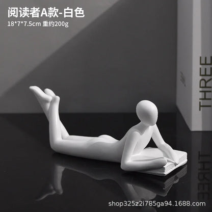 The New Creative Thinker Reads The Decoration Piece Modern Simple Home Living Room Abstract Decoration Gift