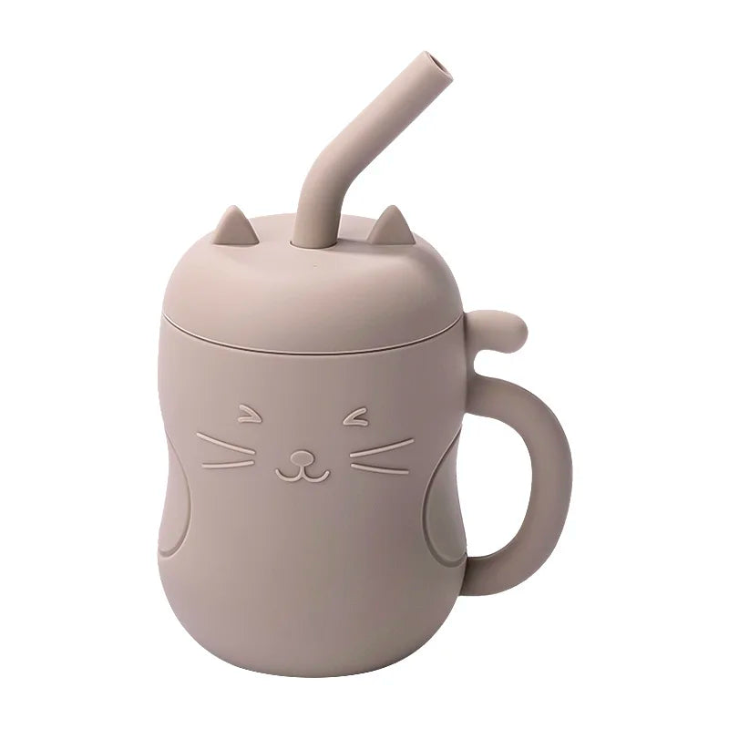 Silicone Straw Water Bottle for children multivariant-5