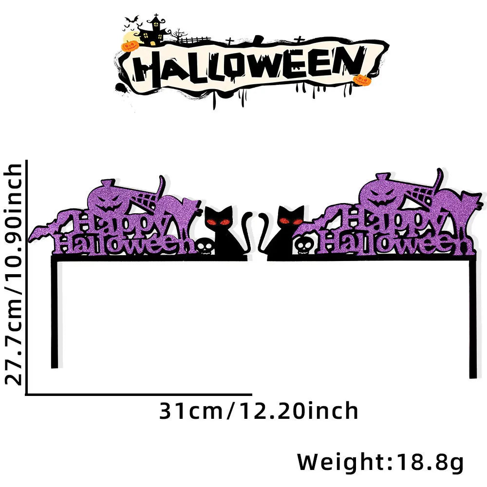 Halloween Door Frame Decoration,Bats,Pumpkins,Spider Webs,Door and Window Corner Sign, Halloween Home Decor,corner Stickers 2024