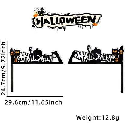 Halloween Door Frame Decoration,Bats,Pumpkins,Spider Webs,Door and Window Corner Sign, Halloween Home Decor,corner Stickers 2024