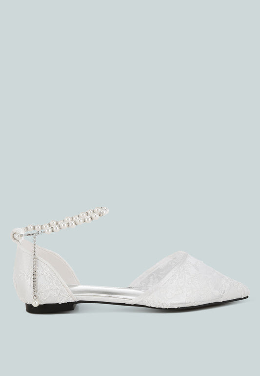 Shrami Pearl & Rhinestone Strap Flat Sandals-1
