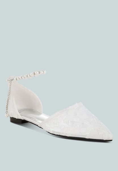 Shrami Pearl & Rhinestone Strap Flat Sandals-3