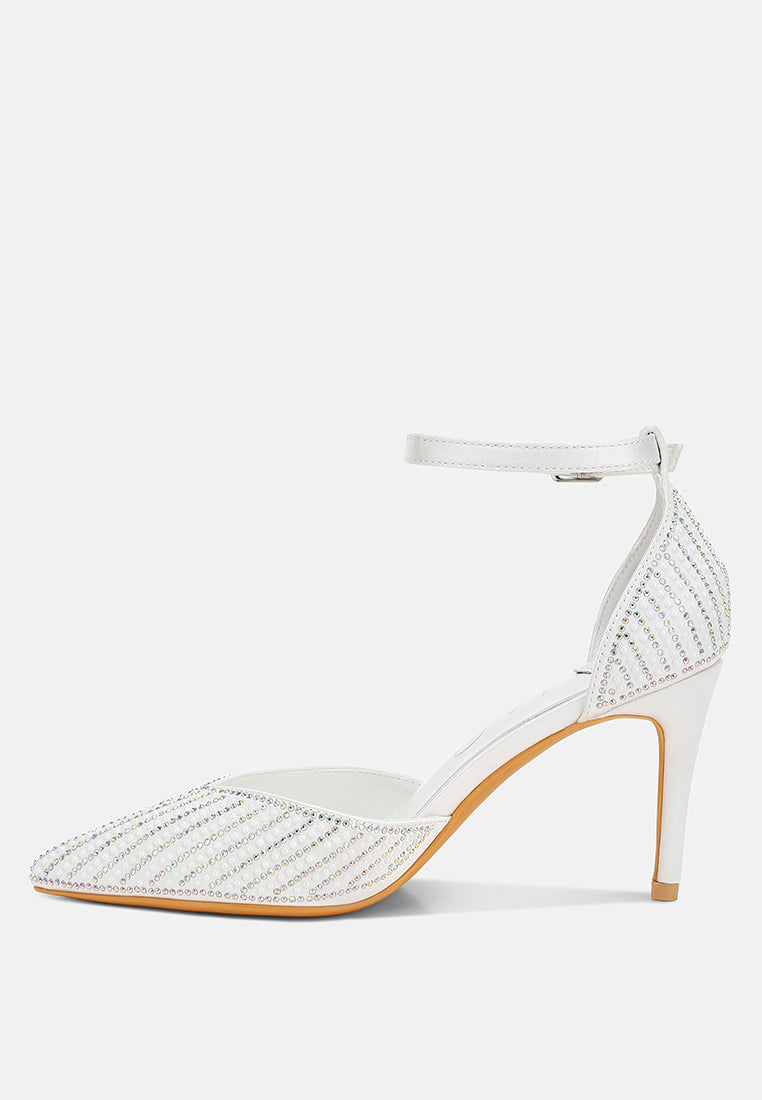 Wanda Pearls & Sequins Embellished Stiletto Sandals-2