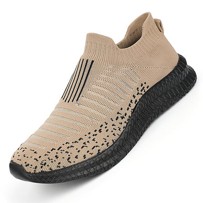 Lightweight Breathable Running Shoes] Men's Slip On Breathable Lightweight Running Shoes, Outdoor Casual Walking Shoes Men's Sneakers