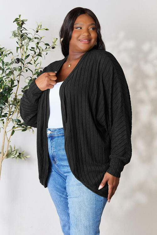 Basic Bae Full Size Ribbed Cocoon Cardigan-4