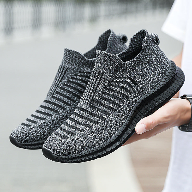 Lightweight Breathable Running Shoes] Men's Slip On Breathable Lightweight Running Shoes, Outdoor Casual Walking Shoes Men's Sneakers