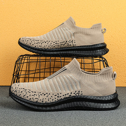Lightweight Breathable Running Shoes] Men's Slip On Breathable Lightweight Running Shoes, Outdoor Casual Walking Shoes Men's Sneakers