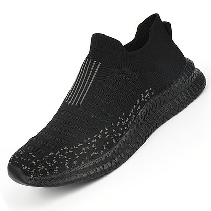 Lightweight Breathable Running Shoes] Men's Slip On Breathable Lightweight Running Shoes, Outdoor Casual Walking Shoes Men's Sneakers