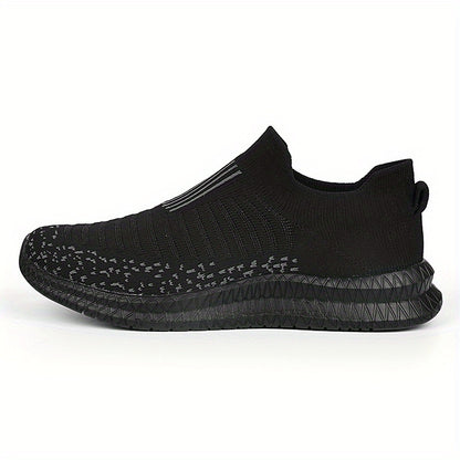 Lightweight Breathable Running Shoes] Men's Slip On Breathable Lightweight Running Shoes, Outdoor Casual Walking Shoes Men's Sneakers