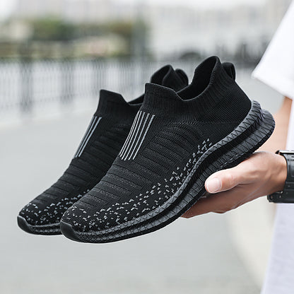 Lightweight Breathable Running Shoes] Men's Slip On Breathable Lightweight Running Shoes, Outdoor Casual Walking Shoes Men's Sneakers