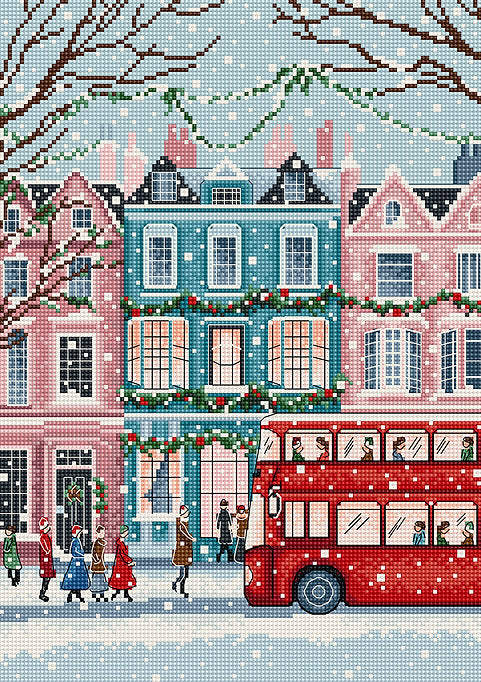London Snowfall L9919 Counted Cross Stitch Kit-0