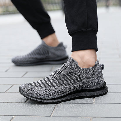 Lightweight Breathable Running Shoes] Men's Slip On Breathable Lightweight Running Shoes, Outdoor Casual Walking Shoes Men's Sneakers