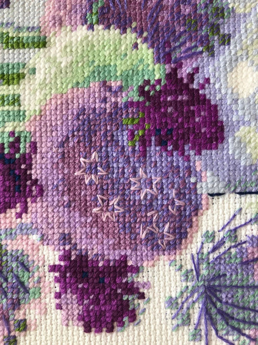 Purple Allium R1974 Counted Cross Stitch Kit-1