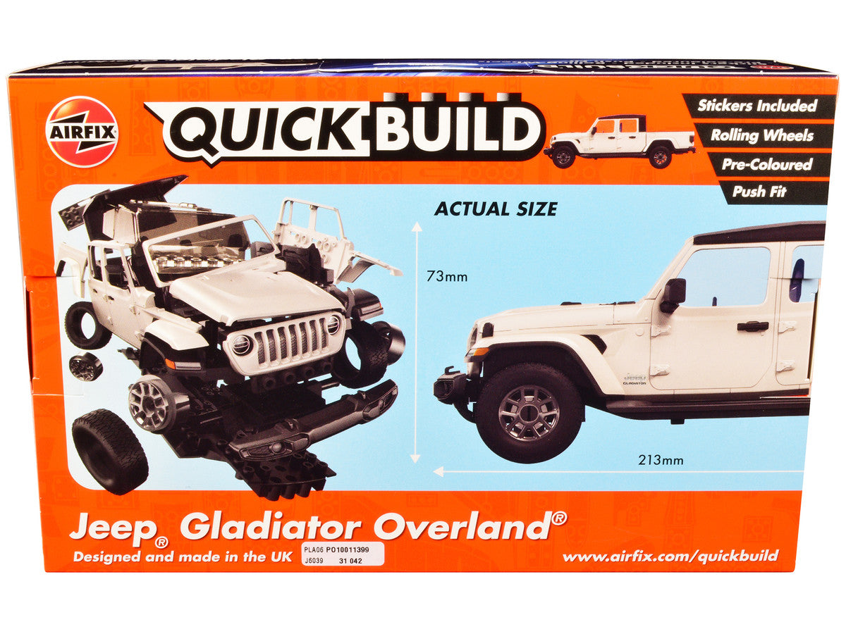 Skill 1 Model Kit Jeep Gladiator (JT) Overland Silver Snap Together Model by Airfix Quickbuild-2
