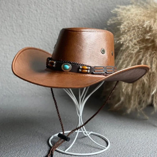Leather Cowboy hat- Indy-1