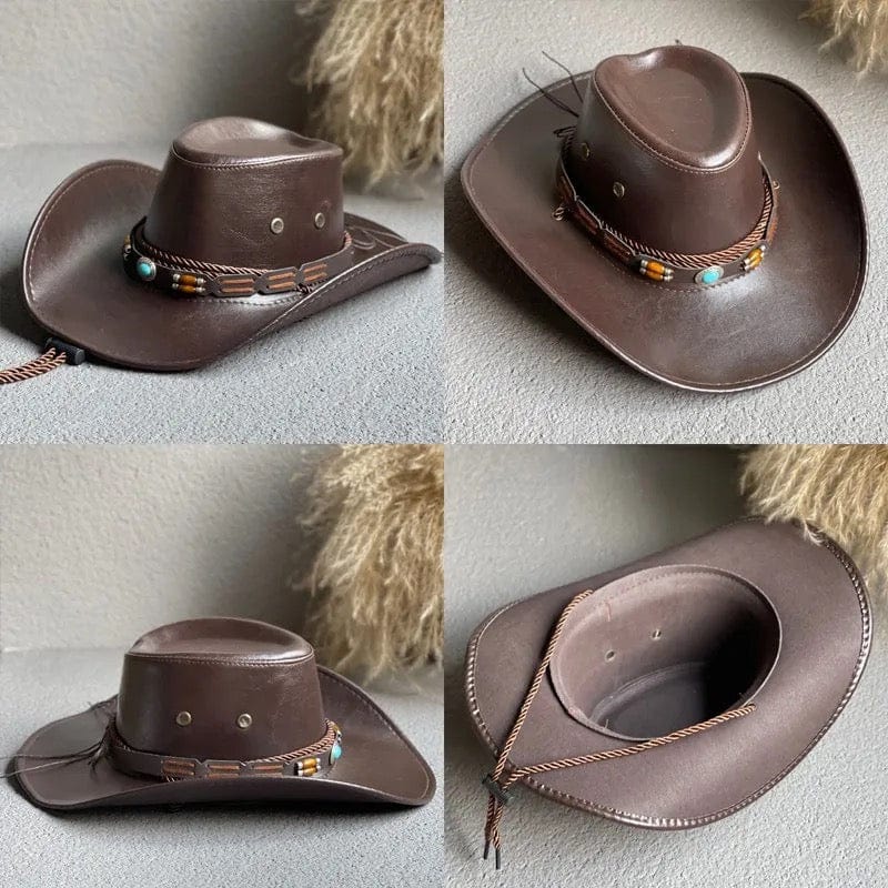 Leather Cowboy hat- Indy-2