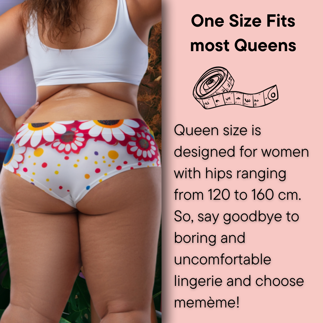 Memème Women’s Ultra-Comfortable Butterfly– Bliss  - Queen Size Panties | Original Prints, Unique Designs | Breathable Cotton Crotch, Stretchy Fit, Soft Flat Seams, No Elastic Bands | Style: High Waisted Brief | Everyday Use-4