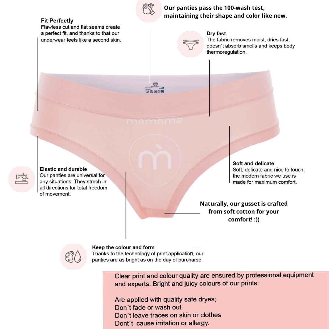 Memème Women’s Ultra-Comfortable Butterfly– Bliss  - Queen Size Panties | Original Prints, Unique Designs | Breathable Cotton Crotch, Stretchy Fit, Soft Flat Seams, No Elastic Bands | Style: High Waisted Brief | Everyday Use-3
