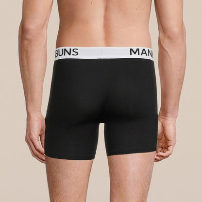 Men's Classic Black Boxer Brief Underwear with Pouch-2