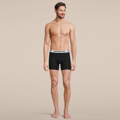Men's Classic Black Boxer Brief Underwear with Pouch-1