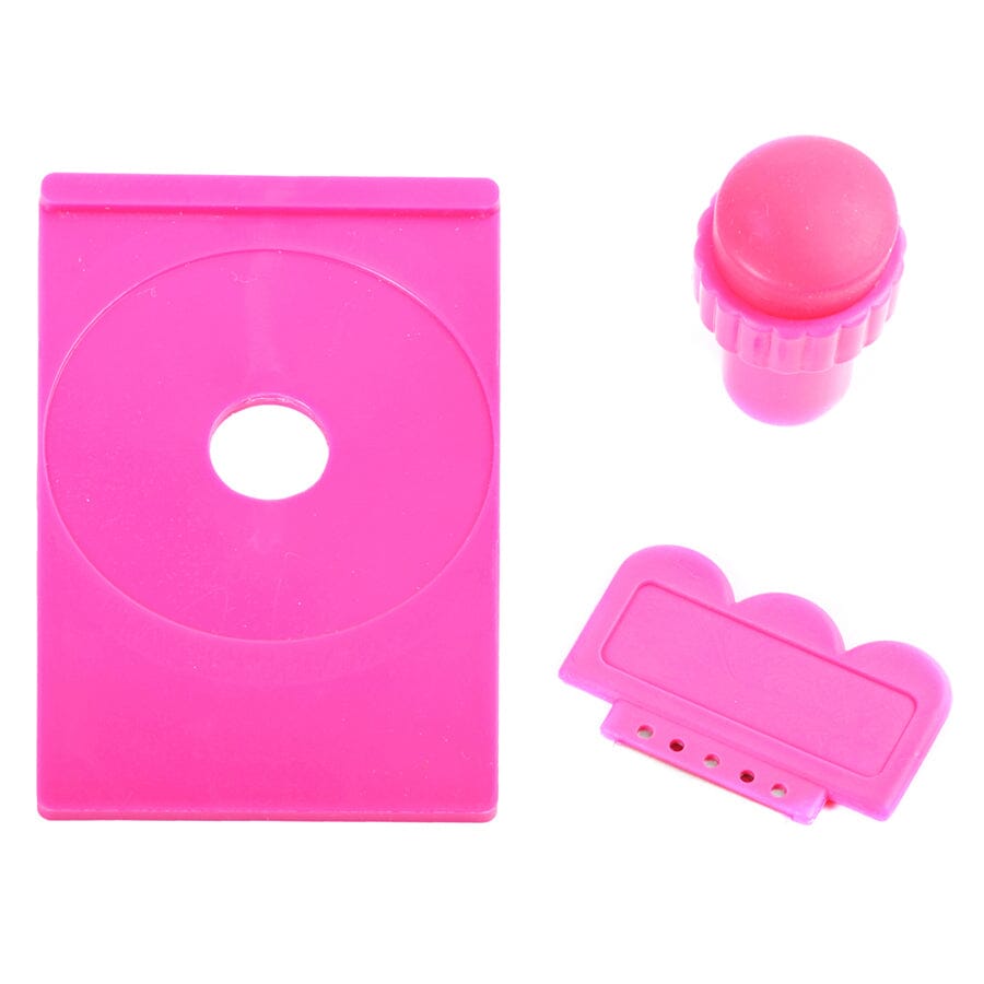 Stamping Nail Art Image Plate Holder/Scraper/Stamper - All in one set-3