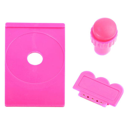 Stamping Nail Art Image Plate Holder/Scraper/Stamper - All in one set-3