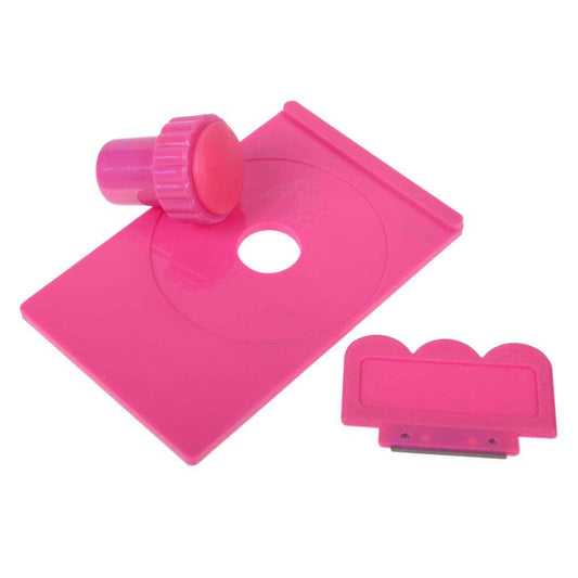 Stamping Nail Art Image Plate Holder/Scraper/Stamper - All in one set-1