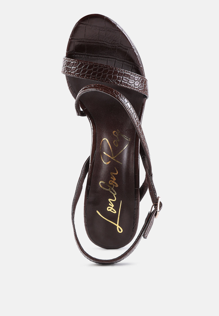 Slegs Slingback Block High Heeled Sandals-3