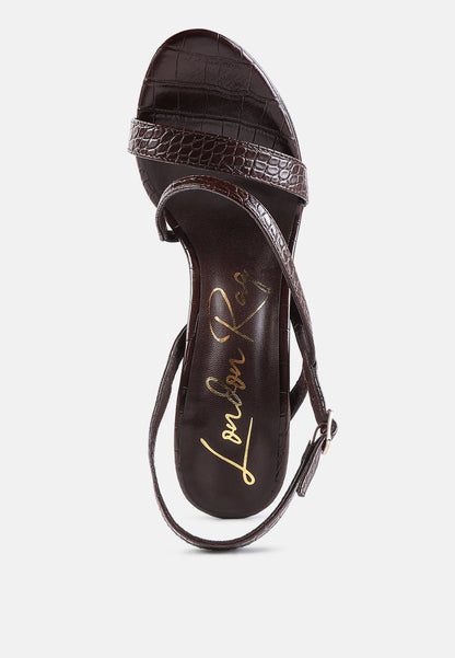 Slegs Slingback Block High Heeled Sandals-3