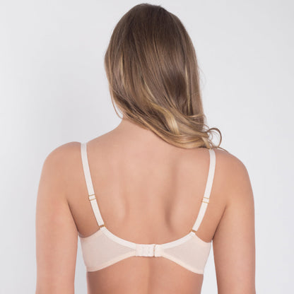 Sheer Mesh Balconette Bra Valeria Biscuit-1