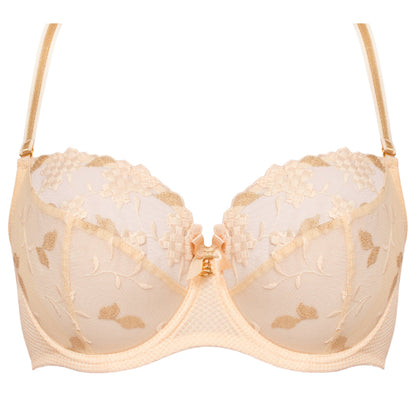 Sheer Mesh Balconette Bra Valeria Biscuit-4