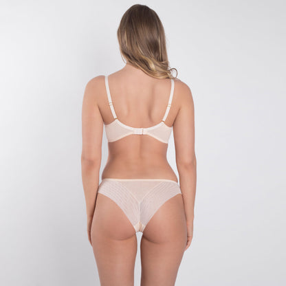 Sheer Mesh Balconette Bra Valeria Biscuit-3