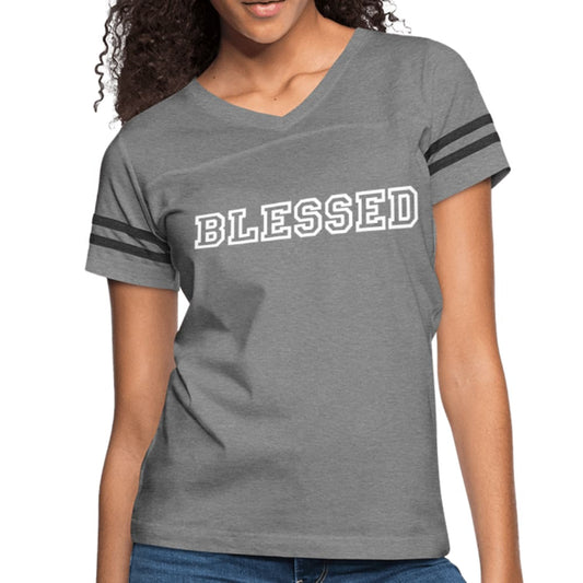 Womens Graphic Vintage Tee - Blessed Sport T-shirt-1